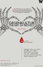 Gegenkultur: The Art of Protest course poster UW Seattle